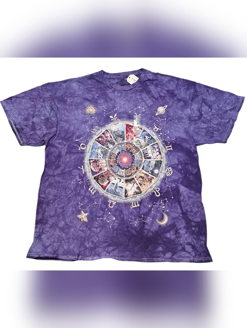 The Mountain - Zodiac Signs Graphic Cotton T Shirt Adult Size XL Purple Unisex